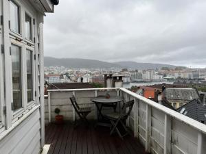 En generel udsigt til bjerge eller udsigt til bjerge taget fra feriehuset