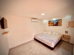 Postel nebo postele na pokoji v ubytování Hotel La Estrella de David Cartagena