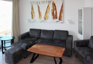 Χώρος καθιστικού στο App 9 Penthouse "Sonnendeck" am Passathafen Travemünde PVA009