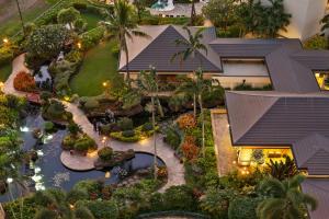 an aerial view of a house with a garden at Ko Olina Beach Villas O1404 in Kapolei