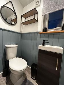 Cybi, Modern Shepherds Hut with Games Room Access的一间浴室