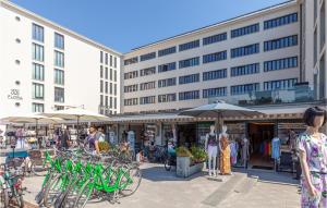 a group of bikes parked in front of a building at Princess in Binz
