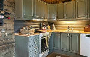 Η κουζίνα ή μικρή κουζίνα στο Nice Home In Sjusjøen With Sauna