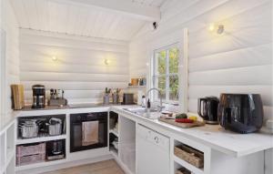 Η κουζίνα ή μικρή κουζίνα στο Beautiful Home In Nykøbing Sj With Wifi