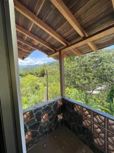 a view from the porch of a house at Finca Kikua in San Rafael
