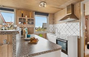 Kuchyň nebo kuchyňský kout v ubytování Holiday Home Auroravej Hvide Sande Vi