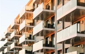 a facade of an apartment building with balconies at Penthouse Cloud in Binz