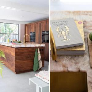 una cocina con fregadero y un libro en Magical Woods, en Bergen