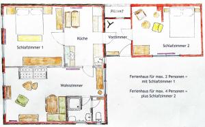 Půdorys ubytování Ferienhaus Kreuttal