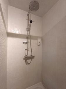 a shower in a bathroom with a bath tub at Guesthouse La maison de Fille in Diest