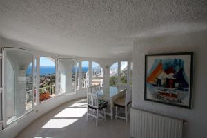 Balkón nebo terasa v ubytování Bellevue - sea view holiday home with private pool in Benissa