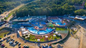 an aerial view of a large water park at Dom Pracy Twórczej in Uniejow