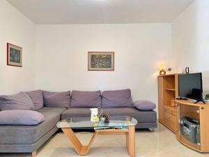 a living room with a couch and a coffee table at Apartments Viola in Šilo