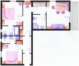 Grundriss der Unterkunft Apart Faldershof
