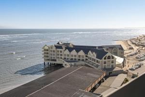 an aerial view of a building on the beach at Odeon Towers 1102 in Strand