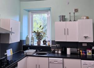 Η κουζίνα ή μικρή κουζίνα στο Spacious and Central city apartment