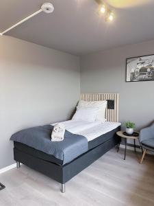 Postel nebo postele na pokoji v ubytování E18rom Motell
