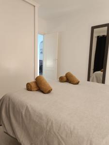 Posteľ alebo postele v izbe v ubytovaní Vera Natura Apartamento Maria