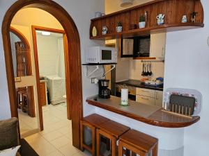 Kuchyň nebo kuchyňský kout v ubytování Residencial Sol Suite 2