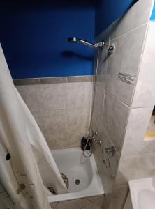 Un baño con ducha y bañera. en 100 años ciprés, en Río Gallegos