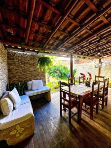 Χώρος καθιστικού στο Casa Temporada Trancoso