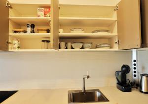 Η κουζίνα ή μικρή κουζίνα στο Two Room Apartment Bratislava Checkin -D