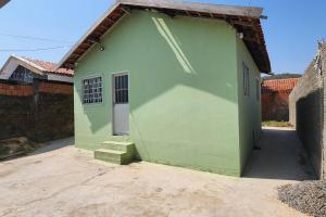 Bygningen som feriehuset ligger i