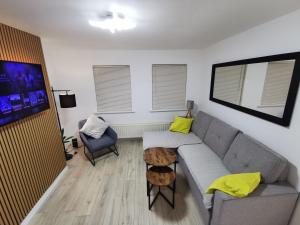 TV a/nebo společenská místnost v ubytování Lemon Apartment