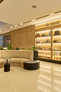 Χώρος καθιστικού στο Hotel Dix
