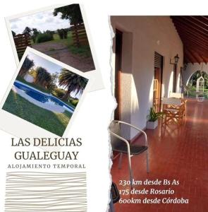 a flyer for a house with a picture of a yard at Las Delicias Gualeguay in Gualeguay