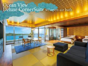 a rendering of an ocean view deluxe conference suite wi open air bath at KAMENOI HOTEL Nachi Katsuura Kumano Kodo in Nachikatsuura +179 photos