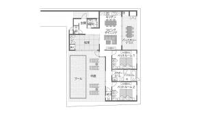 Majutuskoha Ahman Suite Villa Sumuide korruse plaan