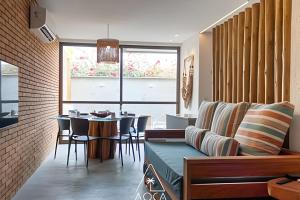 Posezení v ubytování Duplex Completo na Praia de Tatuamunha com Piscina