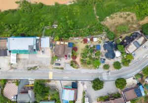 an overhead view of a model of a road at Moolangae Pension in Inje