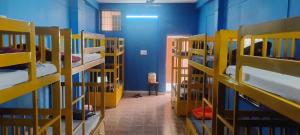 a room bunk beds in a dorm room at Tulsi Ganga Hostel in Rishīkesh