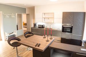 Η κουζίνα ή μικρή κουζίνα στο Ferienwohnung Kolow