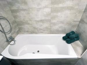 Koupelna v ubytování Comfy stay in modern 2-bdr apartment near downtown