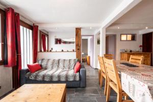 Χώρος καθιστικού στο Chalet Le Chamois