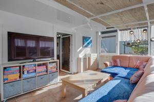 TV a/nebo společenská místnost v ubytování Ferienhaus Heidi