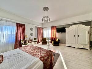 Postel nebo postele na pokoji v ubytování Hotel Helin Aeroport - Craiova