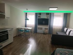 Televízia a/alebo spoločenská miestnosť v ubytovaní Tp Apartman