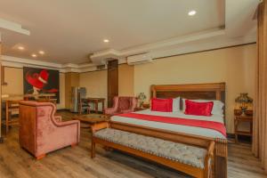 Krevet ili kreveti u jedinici u okviru objekta Hotel Du Parc