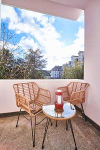 Μπαλκόνι ή βεράντα στο BE-2D Joli 3 pièces tout équipé pour 1-4 pers 2ème étage au centre de Mulhouse