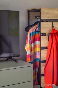 Μια τηλεόραση ή/και κέντρο ψυχαγωγίας στο Apartment für Alleinreisende