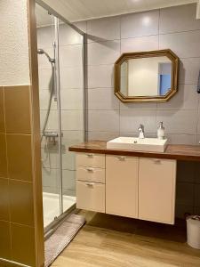 Kúpeľňa v ubytovaní Gîtes de la Roullière