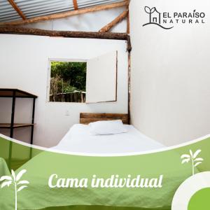 Postel nebo postele na pokoji v ubytování Cabaña el Guayabal