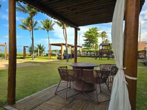 Zahrada ubytování Refúgio Beira-Mar Ponta de Campina c/ Piscina
