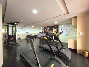 Fitness centrum a/nebo fitness zařízení v ubytování Refúgio Beira-Mar Ponta de Campina c/ Piscina