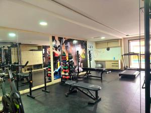 Fitness centrum a/nebo fitness zařízení v ubytování Refúgio Beira-Mar Ponta de Campina c/ Piscina