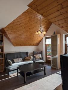 Posezení v ubytování Ferienwohnung Haus Poppis